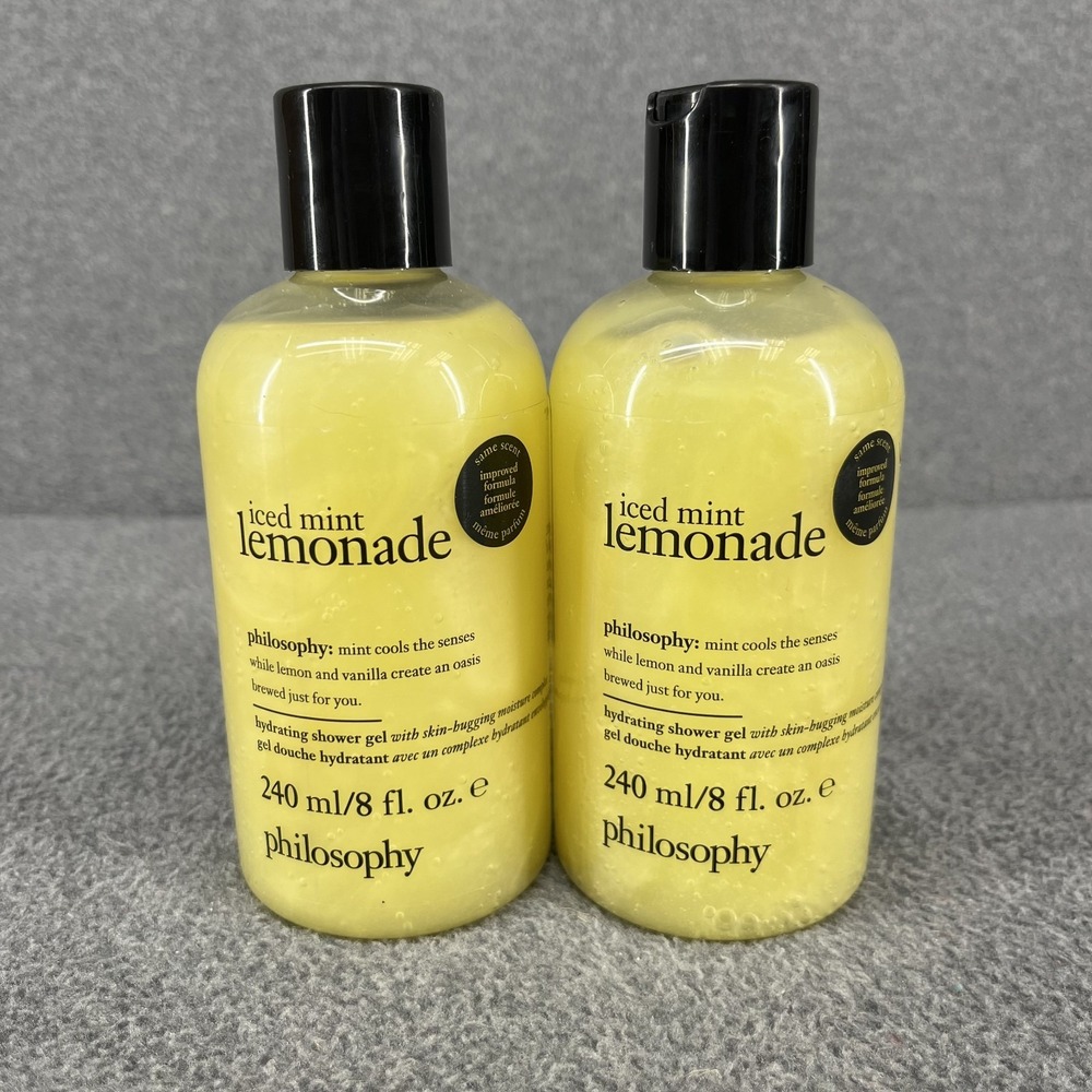 2x PHILOSOPHY Ice Mint Lemonade Hydrating Shower Gel 8 fl oz each‎